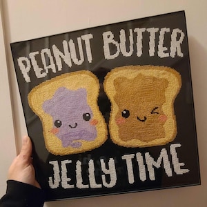 PB&J Cross Stitch, Peanut Butter Jelly Time