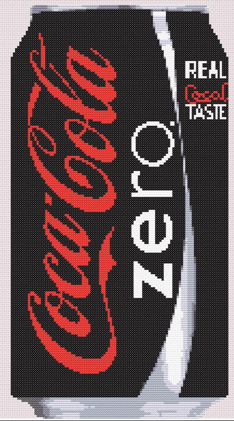 Coke Patterns Coke Zero Can Cross Stitch Pattern - Etsy