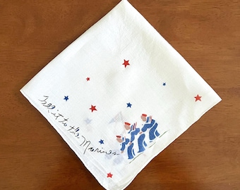 Vintage "Tell It To The Marines" Handkerchief