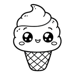 Kawaii food - cute treats to colour in