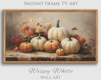Frame TV Art Vintage Fall Pumpkins | Rustic Autumn TV Art | Fall Instant Digital Download | Thanksgiving TV Art | Pumpkin Painting