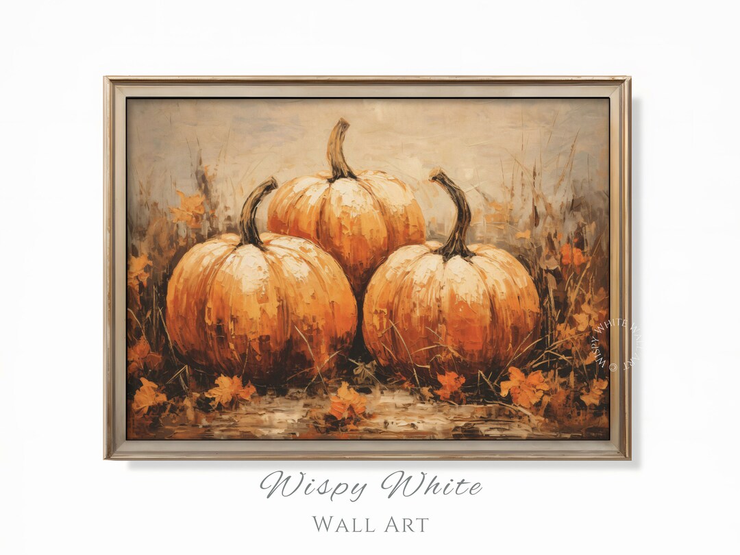 Rustic Fall Pumpkin Digital Download Print | Vintage Style Autumn Decor ...