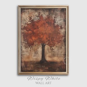 Printable Rustic Autumn Fall Tree Painting | Rustic Fall Digital ...