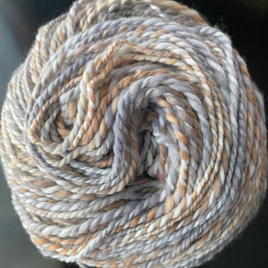 YARN HANDSPUN, Faux Cashmere, Nylon, 230 yds, 3dk to light worsted, Pebble, soft, knitters gift image 6