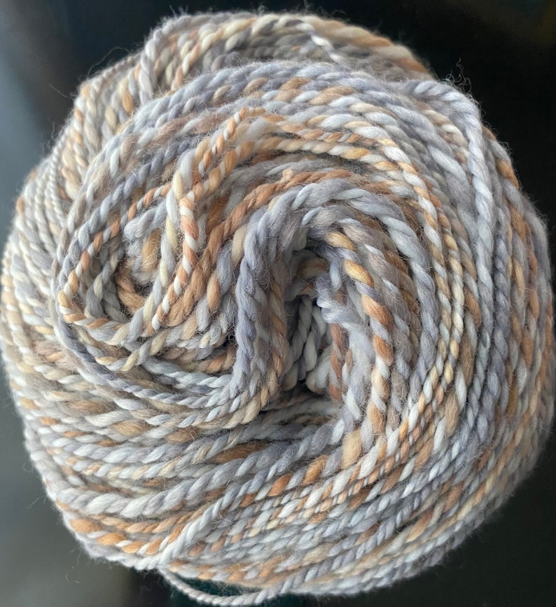 YARN HANDSPUN, Faux Cashmere, Nylon, 230 yds, 3dk to light worsted, Pebble, soft, knitters gift image 6