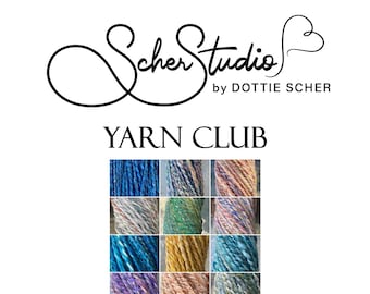 Handspun Art Yarn Club: Monthly Wool Alpaca Skeins - ScherStudio, PLEASE READ DESCRIPTION before ordering
