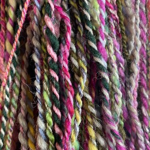 YARN Handspun, 3dk to Lt. Worsted, Sweetest Kiss Goodnight, Linville Gorge, NC Photo Inspired 166-226yds, wool, alpaca, silk image 5