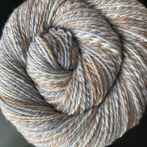 YARN HANDSPUN, Faux Cashmere, Nylon, 230 yds, 3dk to light worsted, Pebble, soft, knitters gift image 1