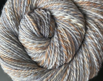 YARN HANDSPUN, Faux Cashmere, Nylon, 230 yds, 3dk to light worsted, Pebble, soft, knitters gift