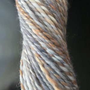 YARN HANDSPUN, Faux Cashmere, Nylon, 230 yds, 3dk to light worsted, Pebble, soft, knitters gift image 3