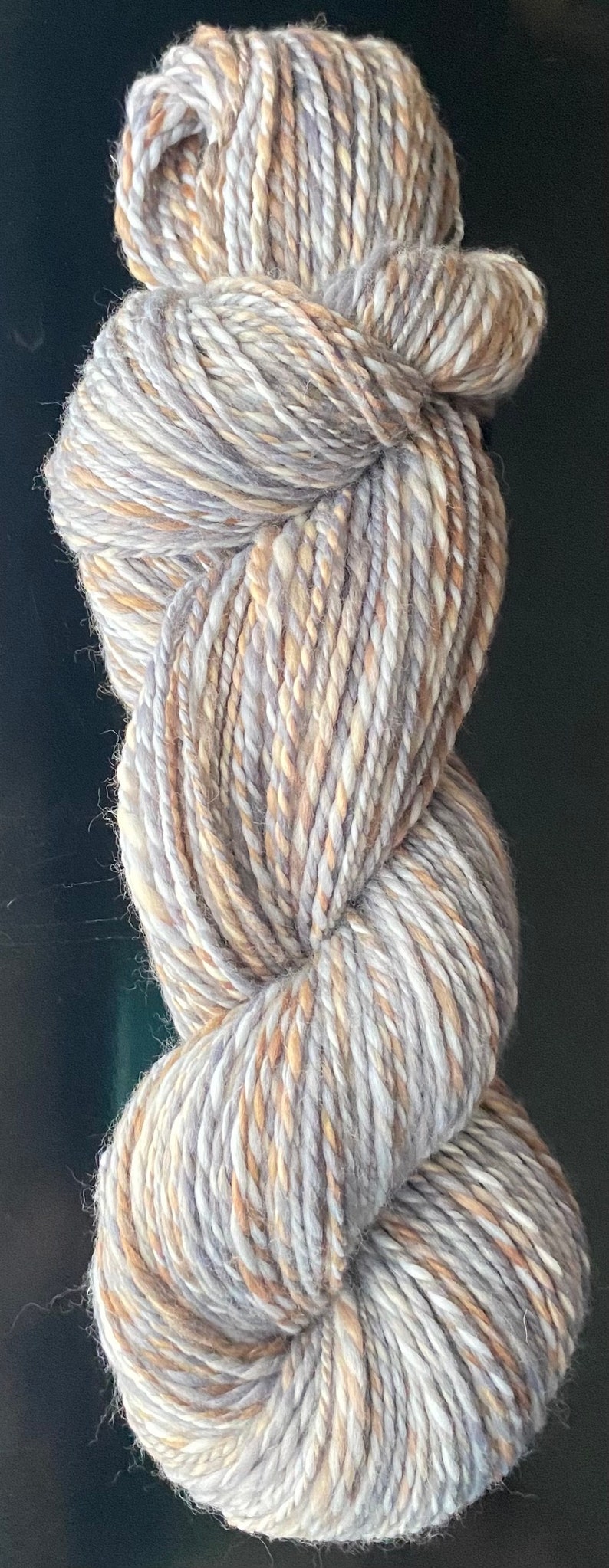 YARN HANDSPUN, Faux Cashmere, Nylon, 230 yds, 3dk to light worsted, Pebble, soft, knitters gift image 7