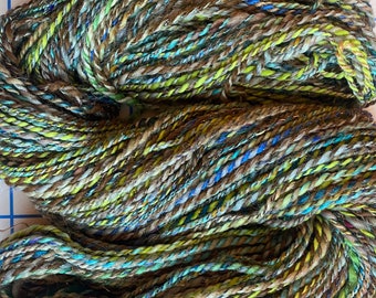 YARN Handspun, 3dk to Lt. Worsted, NC Artist Inspired, Abstracting Nature by Monique Carr, 152-174yds, birthday gift, wool, alpaca, silk