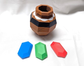 Breakable “Clay” Pot – Hand Painted - Inspired by Zelda Game