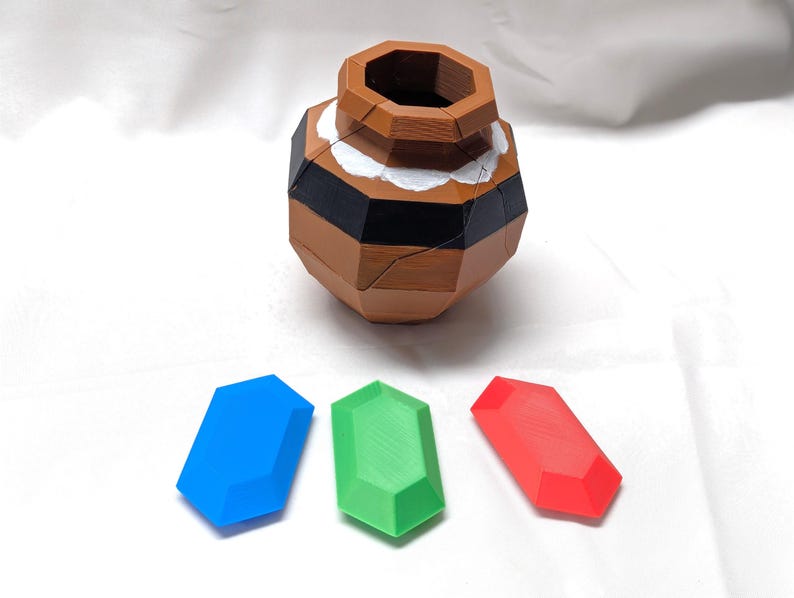 Breakable “Clay” Pot – Hand Painted - Inspired by Zelda Game image 1