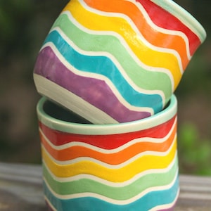 Rainbow stoneware - Etsy 日本