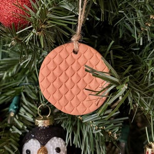 Terracotta Diffuser Ornament – Handmade Clay Christmas Ornament for Essential Oils – Use with Pine or Winter Scents, Tree Decor
