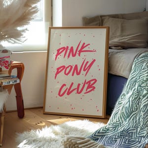 Chappell Roan Poster Pink Pony Club Print, Trendy Wall Art, Typography Poster, Dopamine Decor, Modern Art Wall