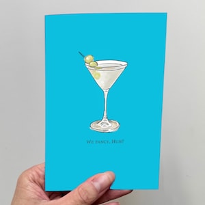 Nous avons envie, hein - Carte drôle avec un martini sale | carte pour ami | carte pour l'anniversaire de son mari | carte de fin d'études | Carte de félicitations