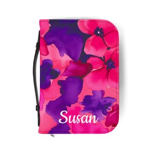 Personalized Floral Bible Cover | Elegant Prayer Journal Sleeve, Religious Gift, Church Accessory, Inspirational Keepsake