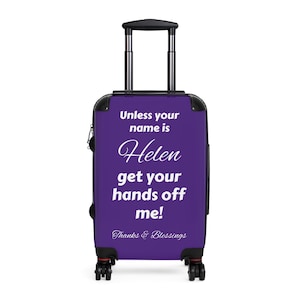 Gepersonaliseerde reiskoffer, grappige bagage, uniek cadeau voor reizigers, koffer met aangepaste naam, reisaccessoires, leuke bagage