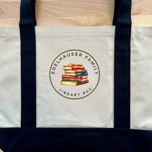 Personalized Library Tote Bag