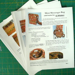 Mimi PDF Pattern Cross Body Messenger Bag EASY Instructions image 5