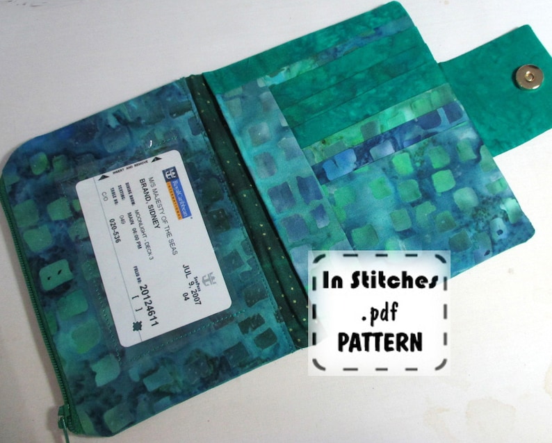 Passport Wallet Wristlet PDF Pattern DIY Clutch Instructions Etsy