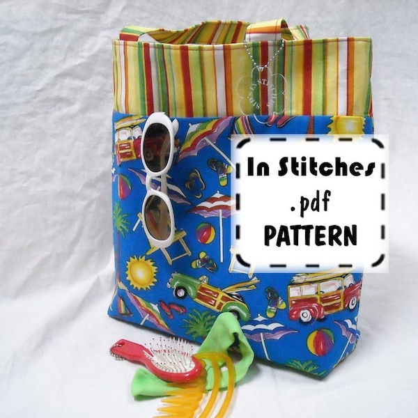 Omkeerbare boekentas Tote PDF-patroon Tutorial EENVOUDIGE Instructies