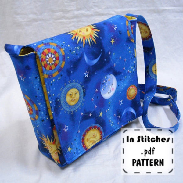 Patrón de bolso de viaje en PDF Instrucciones fáciles Tutorial de bolso bandolera mediano DIY