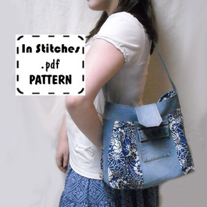 Jamie PDF Purse Pattern-Hobo Shoulder Bag-EASY Sewing Instructions Tutorial image 4