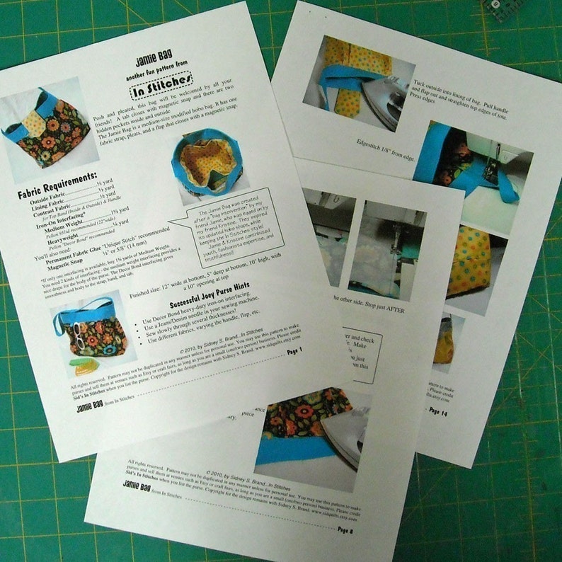 Jamie PDF Purse Pattern-Hobo Shoulder Bag-EASY Sewing Instructions Tutorial image 5