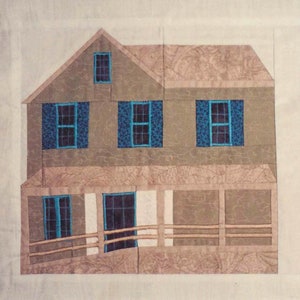 Pirates&#39; House Quilt Block PDF Pattern Paper Foundation Piecing