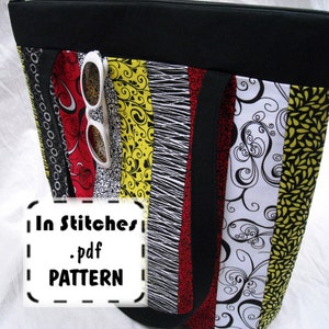 Zipper Crop Tote PDF Purse Pattern - EASY DIY Tutorial - Laptop Bag Instructions