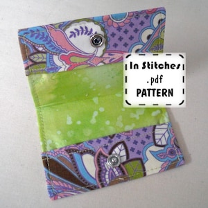 Snap Card Case PDF Pattern-Tutorial-EASY Instructions