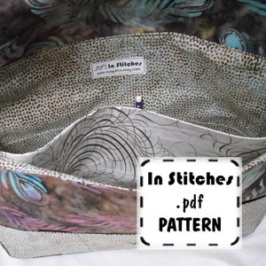 PDF Purse Pattern Lizzie Bag Cross-Body Messenger Tutorial EASY Instructions Large Shoulder Bag image 3