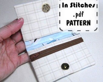 Pocket Wallet PDF Pattern Tutorial EASY Instructions DIY