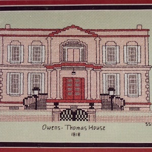 Owens Thomas House Cross Stitch PDF Pattern