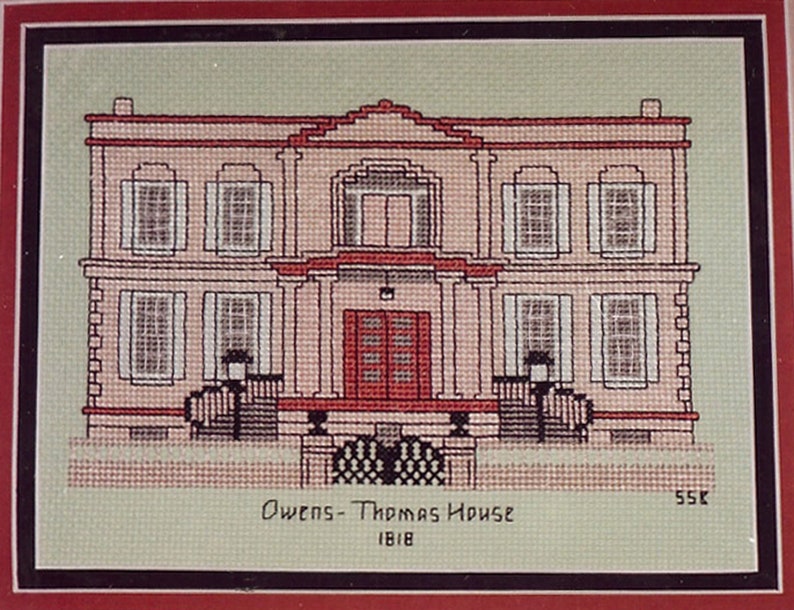 Owens Thomas House Cross Stitch PDF Pattern image 1