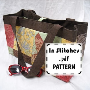 Charmer Tote PDF Purse Pattern Reversible Shoulder Bag EASY Instructions Tutorial