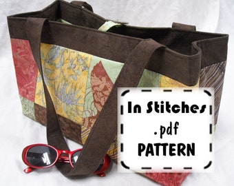 Charmer Tote PDF Geldbörse Muster Wendbare Schultertasche EINFACHE Anleitung Tutorial