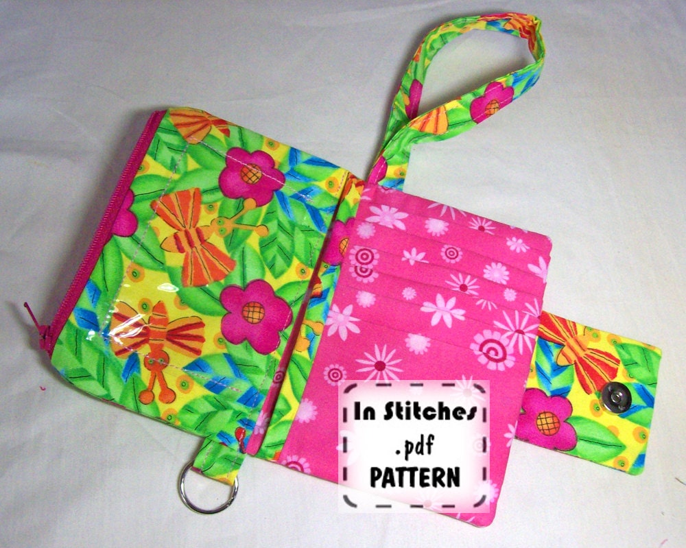Small Wallet Wristlet PDF Pattern DIY Clutch Instructions Etsy
