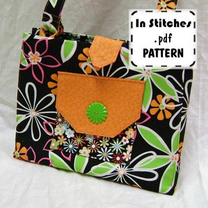 PDF Purse Pattern Shoulderbag Tailored Tote Tutorial Handbag EASY Instructions