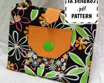 PDF Purse Pattern Shoulderbag Tailored Tote Tutorial Handbag EASY Instructions