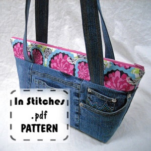 Zipper Shoulder PDF Purse Pattern-EASY Zippy Tote Tutorial-DIY Purse