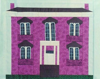 Mercer House Quilt Block PDF Pattern Paper Foundation Piecing