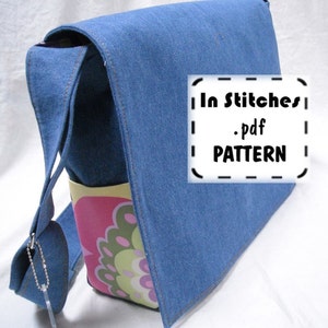 PDF Geldbörse Schnittmuster Lizzie Bag Cross-Body Messenger Tutorial EASY Anleitung Große Umhängetasche