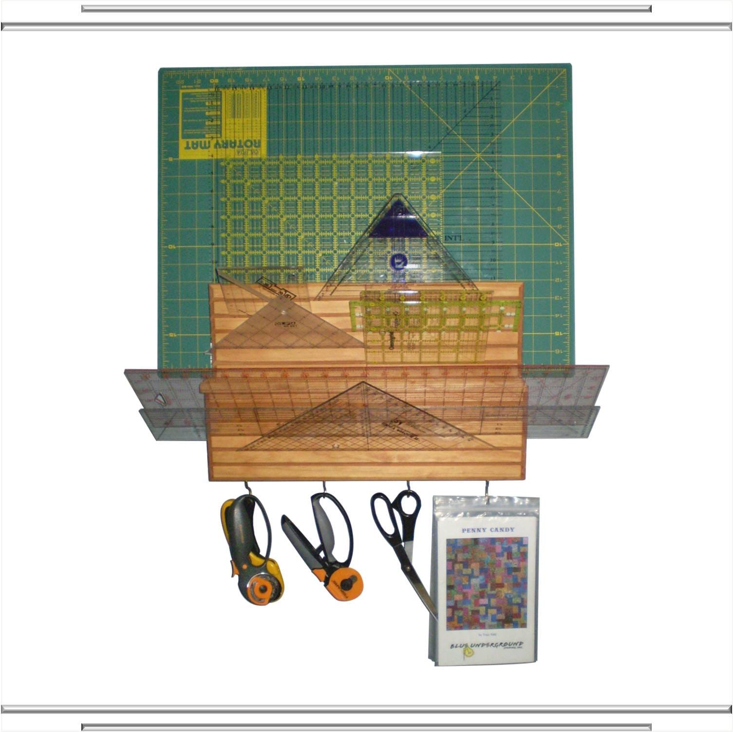 Rule-it-all Traveler Deluxe Wall-mount Quilting Ruler Rack. A Solid ...