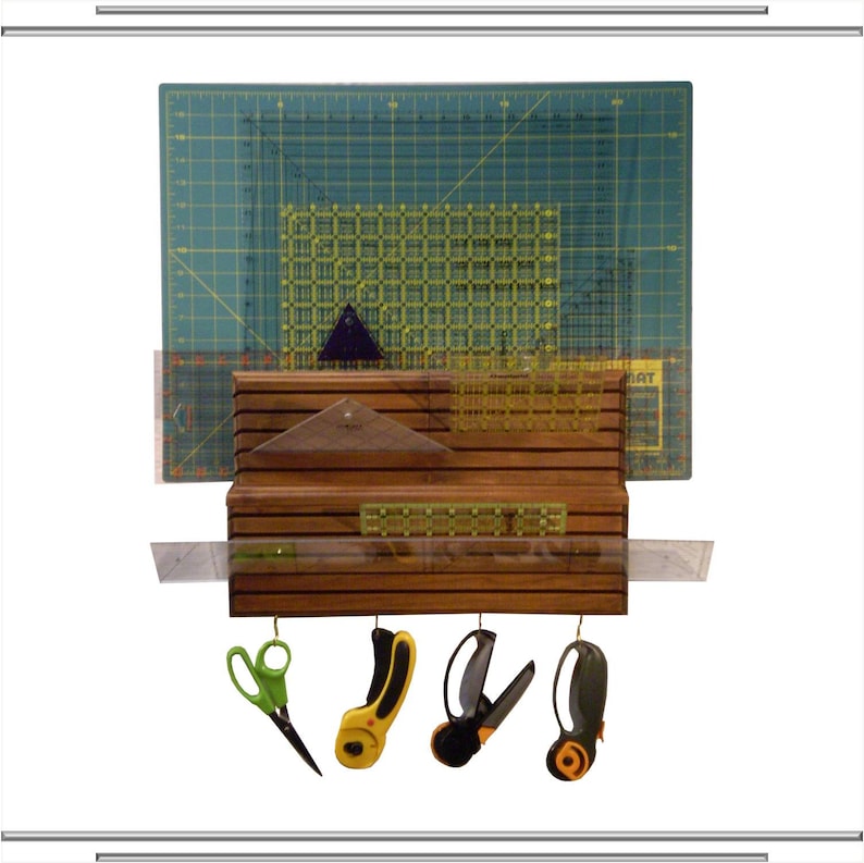 Rule-it-all Traveler Deluxe Wall-mount Quilting Ruler Rack. A Solid ...