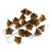 Dark Amber Glass 13mm x 10mm Flower Beads, Sold per 18 pc, 1087-01-A