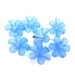 Blue Frosted Lucite 32mm Flower Beads, Set of 7, 1075-10